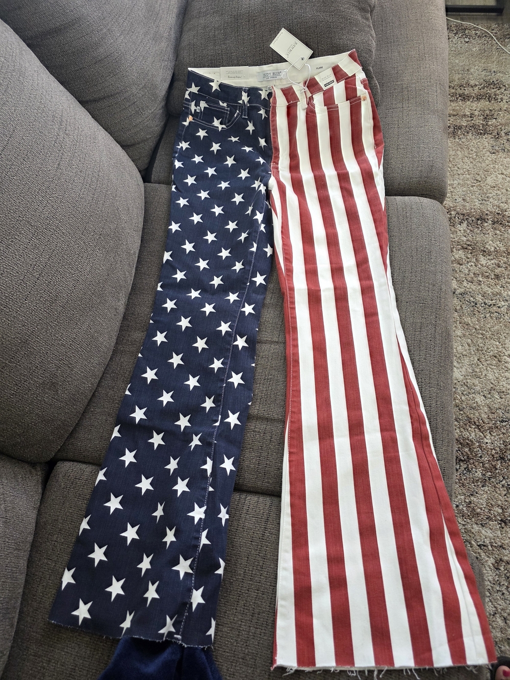 Judy Blue Americana Flag Flare Jeans - Red, White & Blue